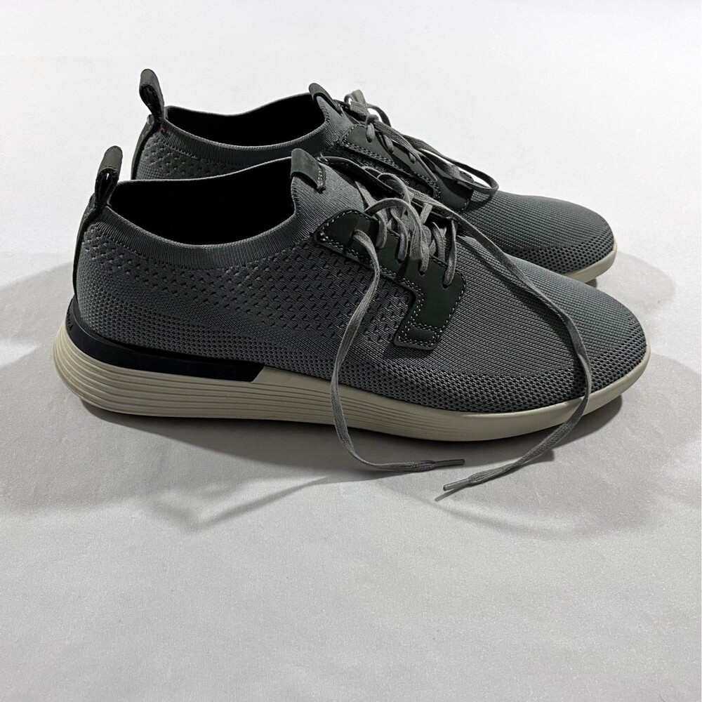 Wolf & Shepherd Swiftknit Mens Gray Walking Knit Derby Oxford Casual Shoes Sz 10